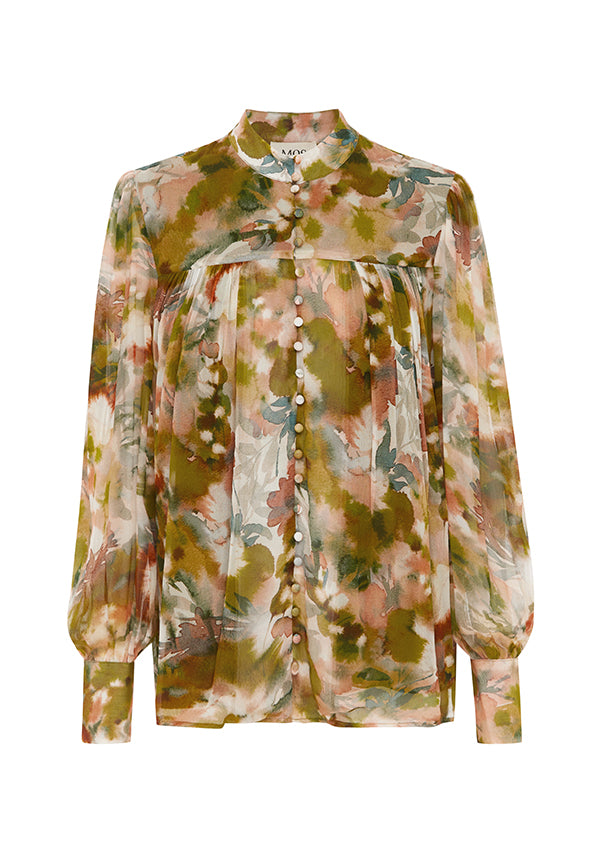 Abstract Botanica Blouse