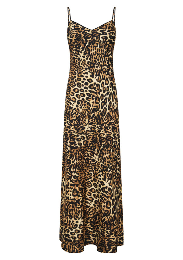 leopard maxi slip dress Anastacia Slip Dress