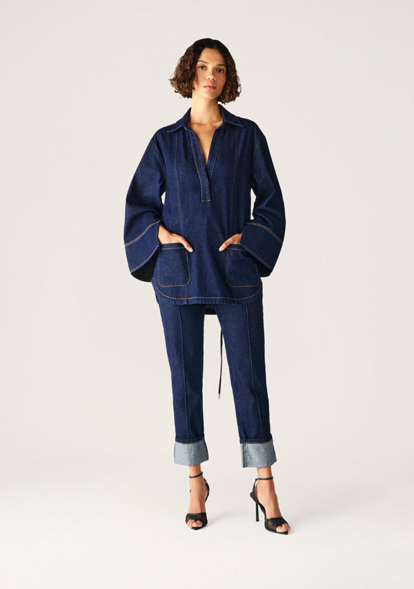 Sonia Denim Tunic Top