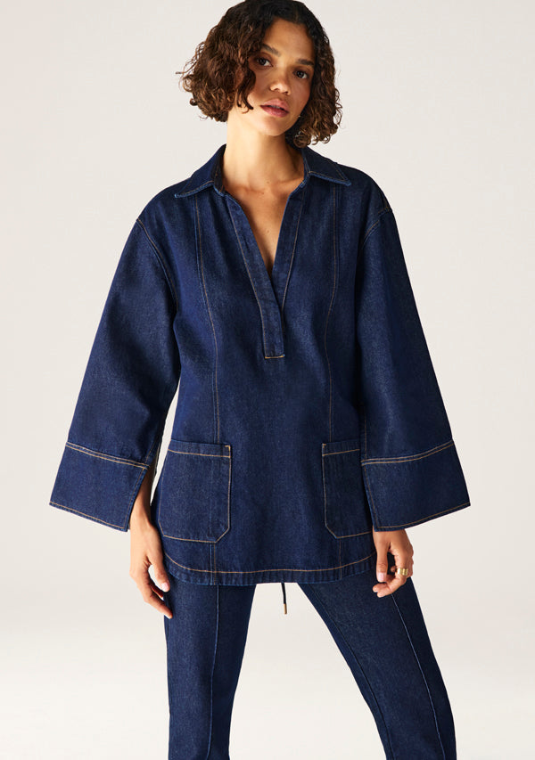Sonia Denim Tunic Top