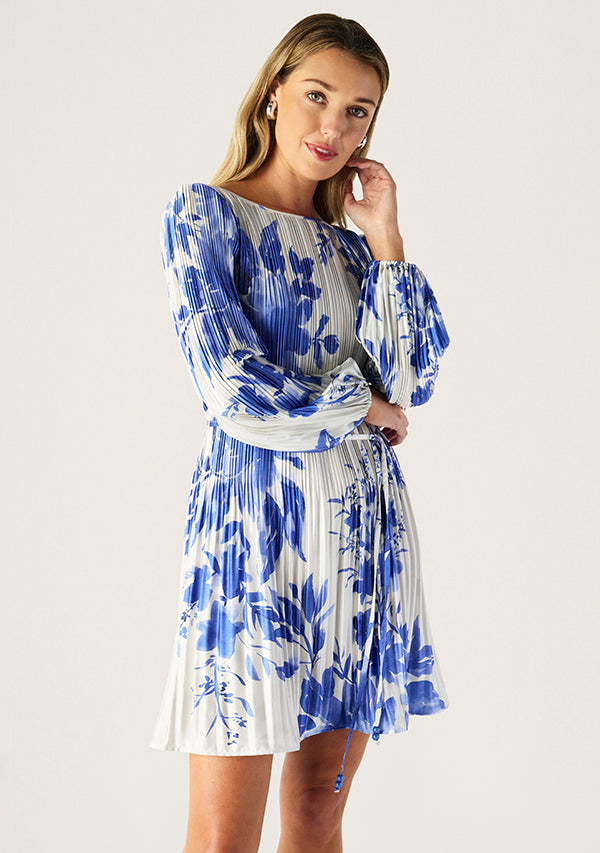 Isola Plisse Mini Dress