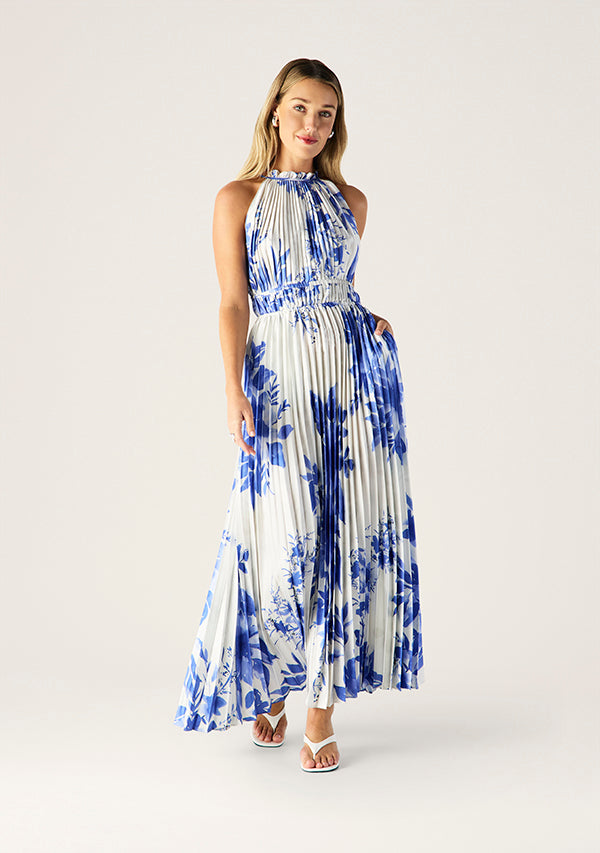 Isola Plisse Maxi Dress