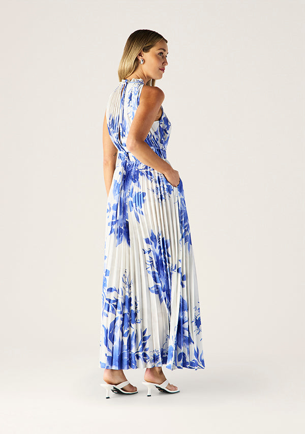 Isola Plisse Midi Dress