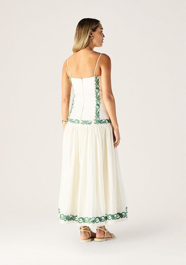 Porto Embroidery Strappy Dress