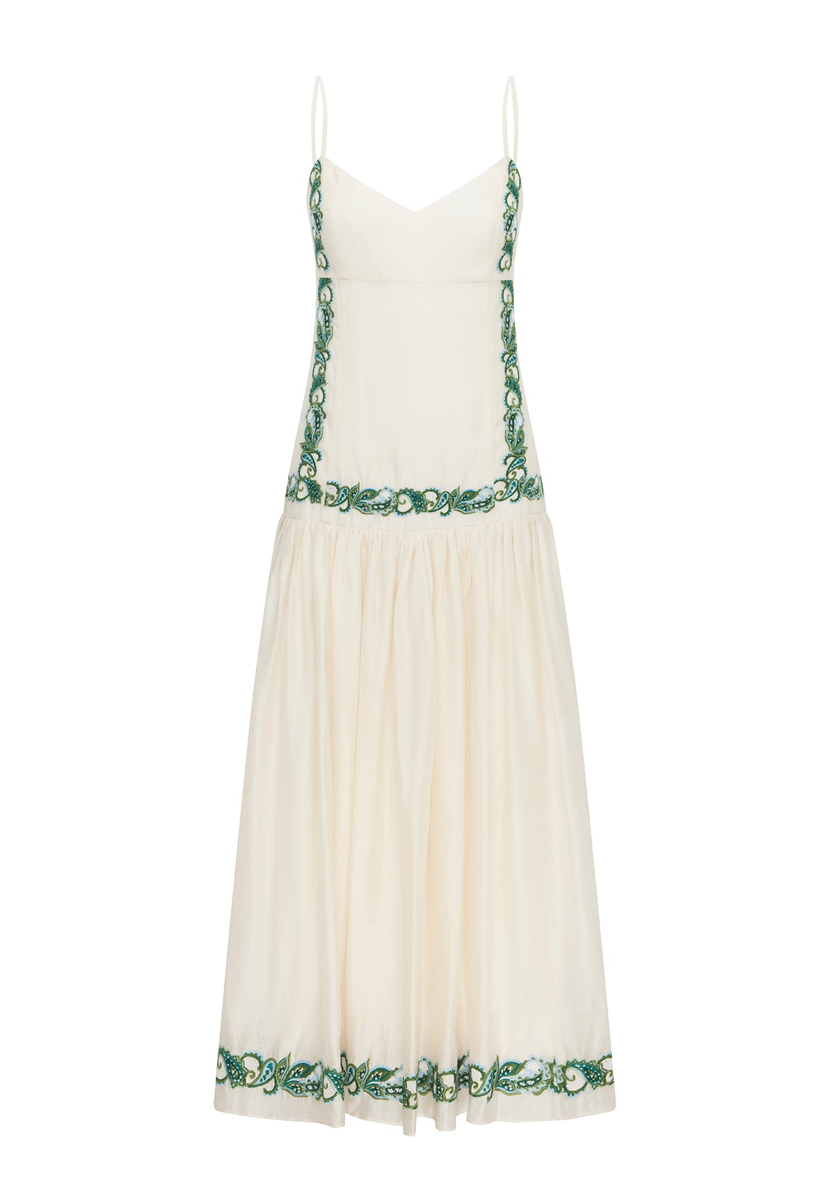 Porto Embroidery Strappy Dress