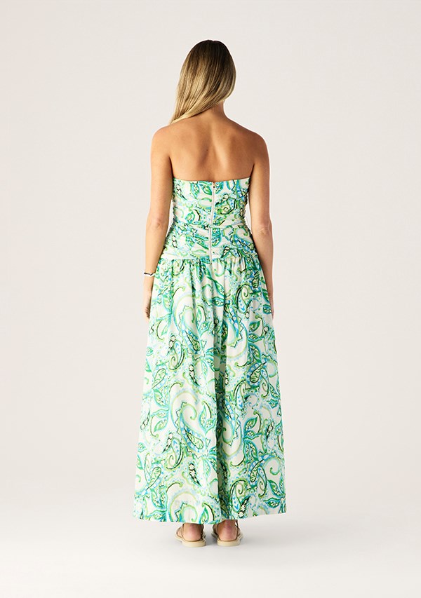 Tara Print Strapless Dress