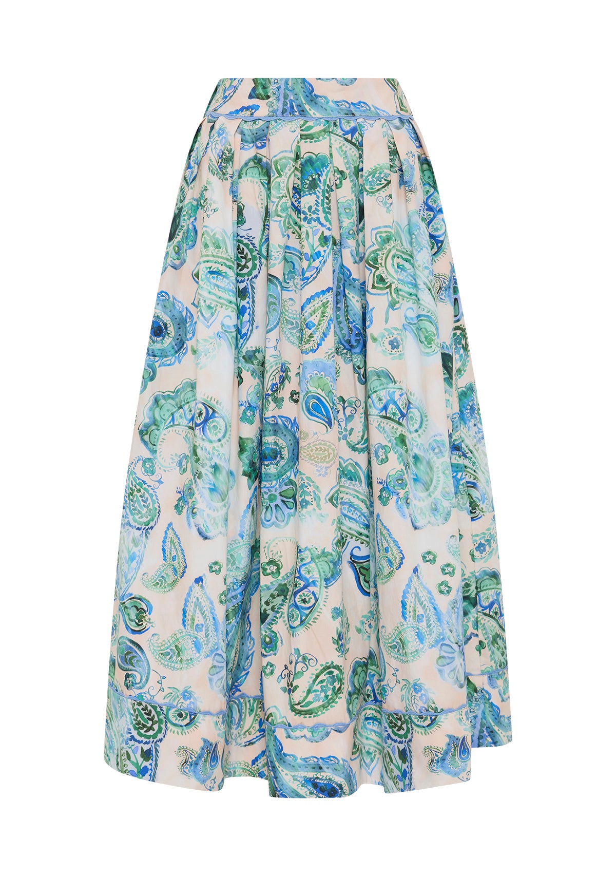 Opaline Print Midi Skirt