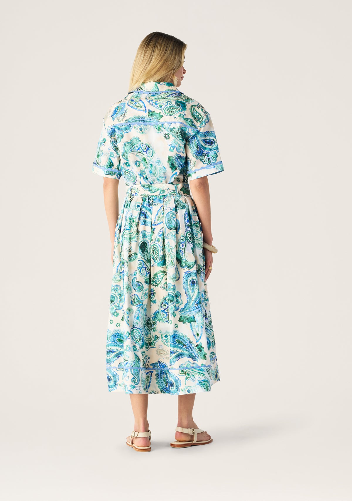 Opaline Print Midi Skirt