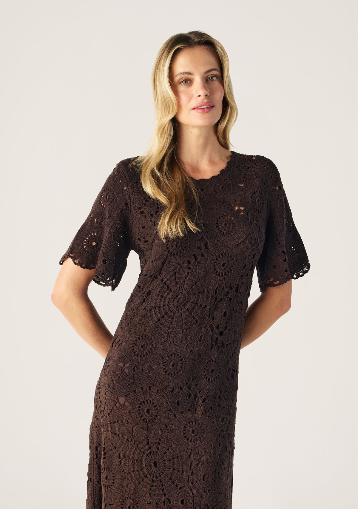 Anouk Crochet Midi Dress