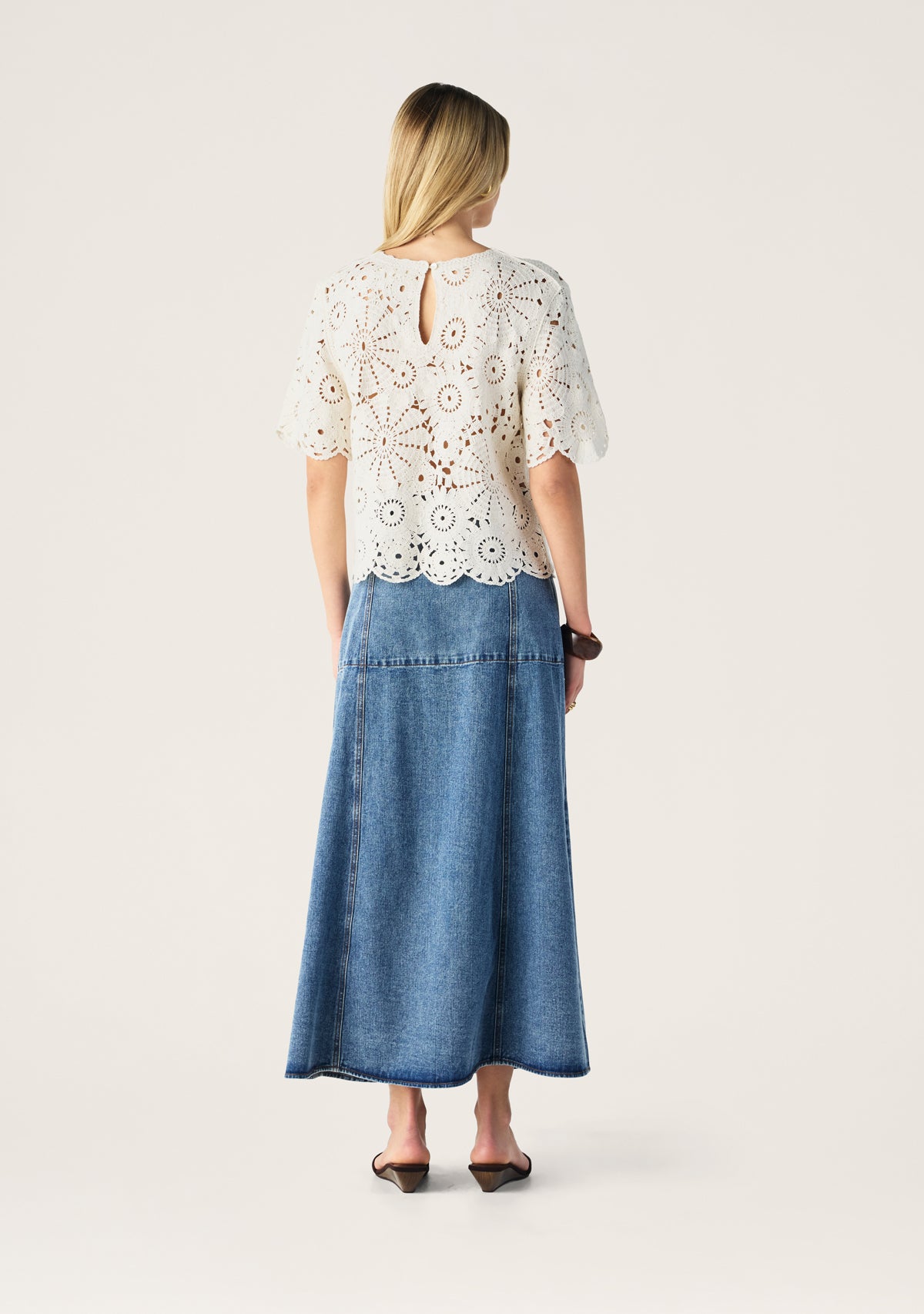 Aveline Denim Midi Skirt