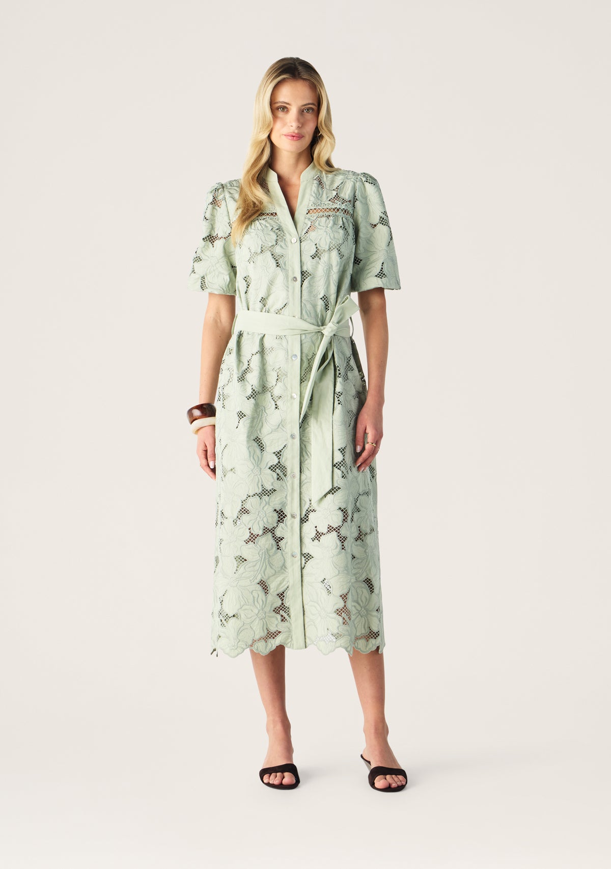 Whisper Embroidery Shirt Dress