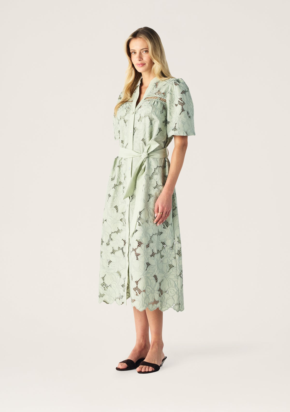 Whisper Embroidery Shirt Dress