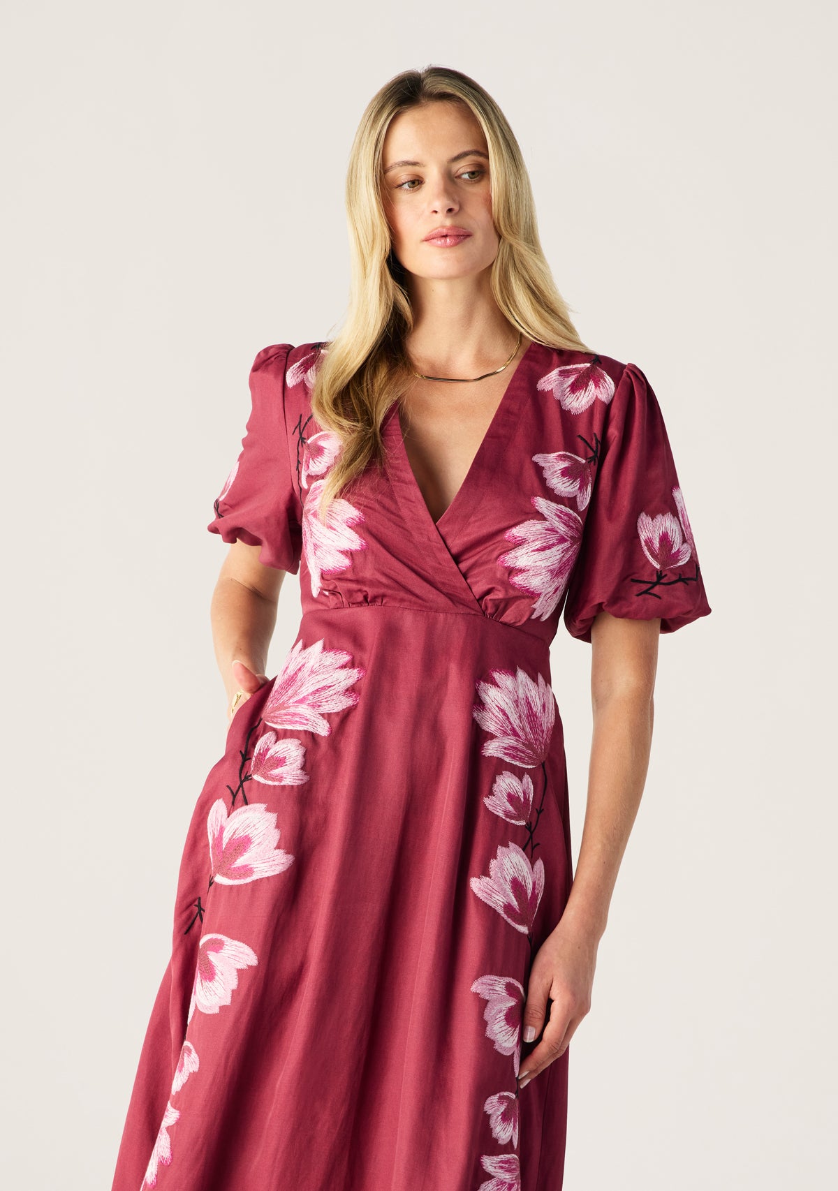 Lilou Embroidery Maxi Dress