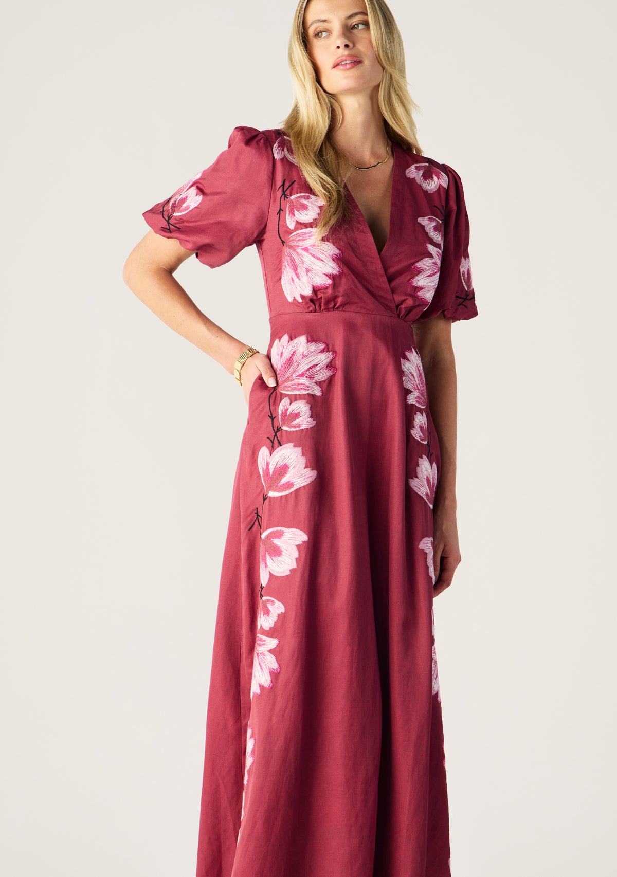 Lilou Embroidery Maxi Dress