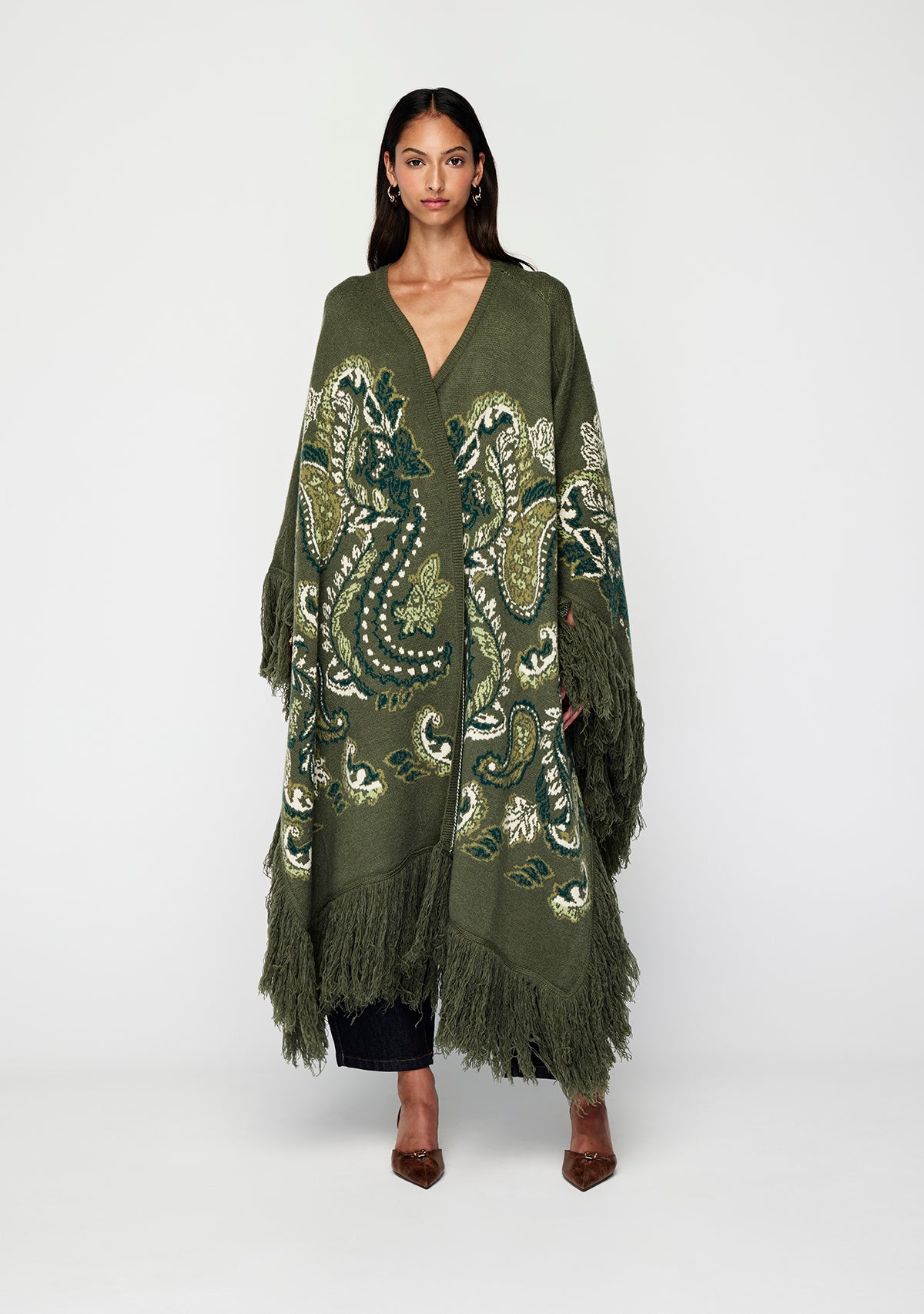 Sylva Jacquard Poncho