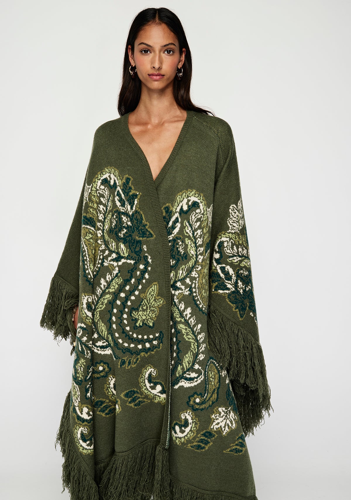 Sylva Jacquard Poncho