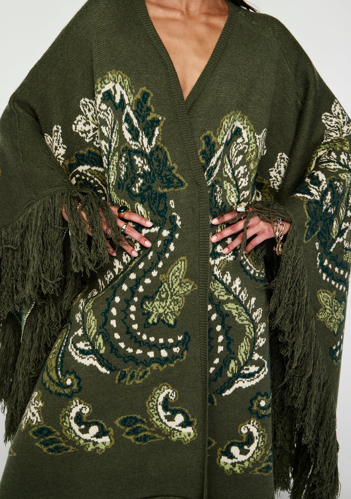 Sylva Jacquard Poncho
