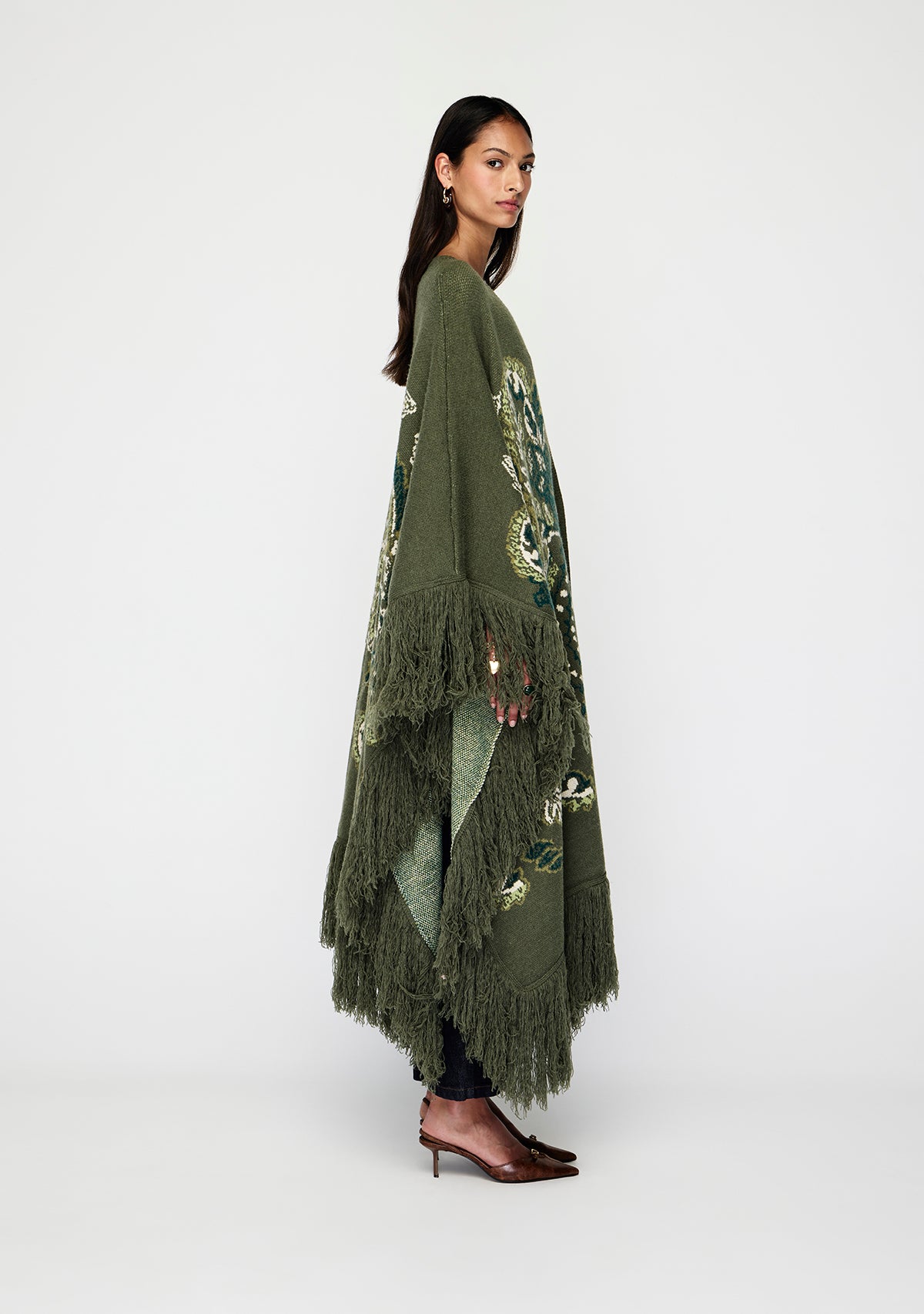 Sylva Jacquard Poncho