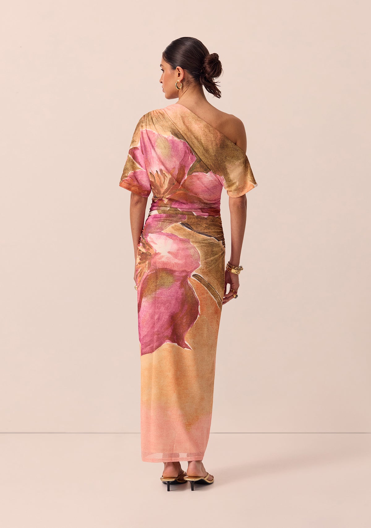Peach Blossom Mesh Dress