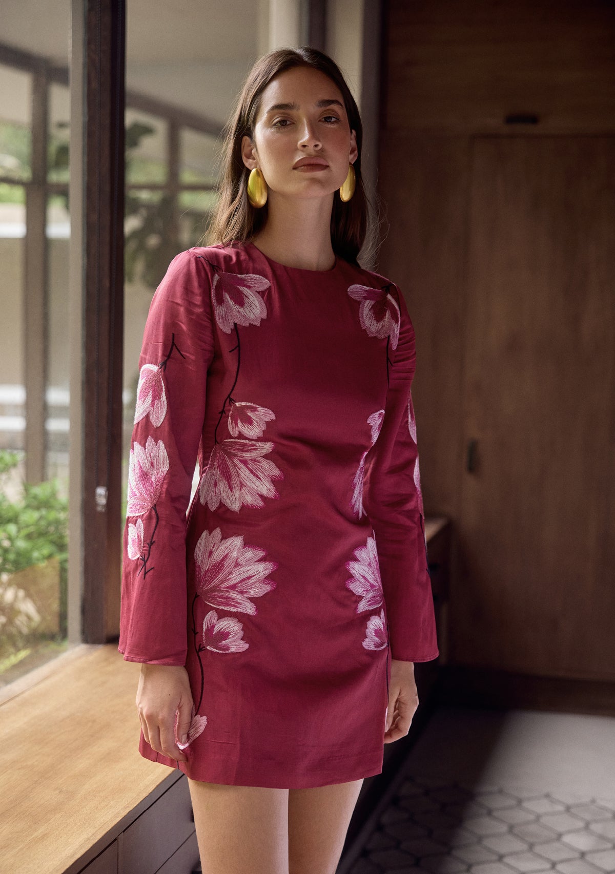 Lilou Embroidery Mini Dress