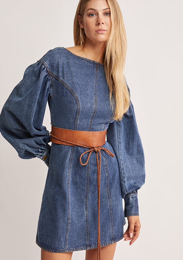 Waterlily Denim Mini Dress