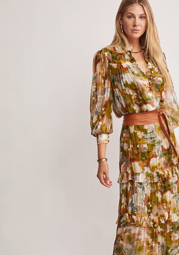 Abstract Botanica Blouse