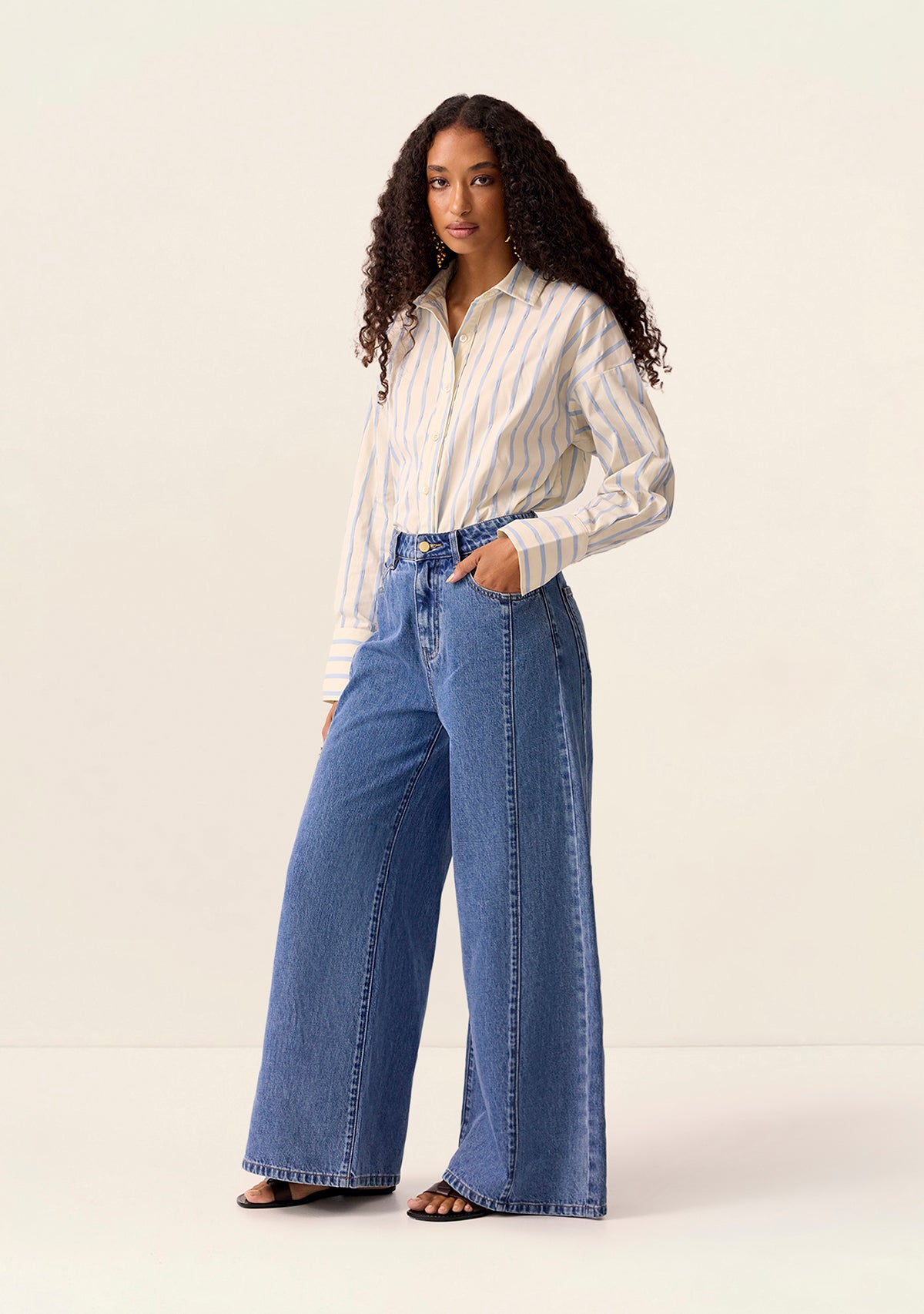 Elma Denim Wide Leg Pants