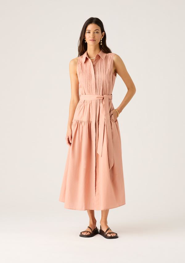 Peach shirt dress best sale