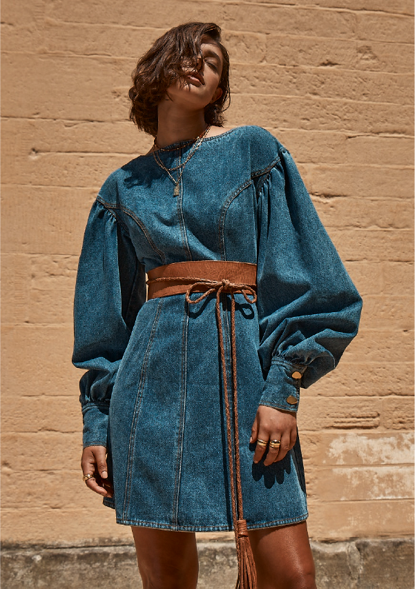 Waterlily Denim Mini Dress