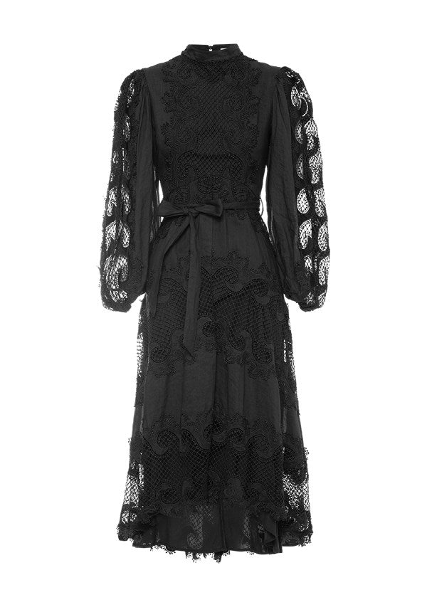 Victoriana Lace Midi Dress