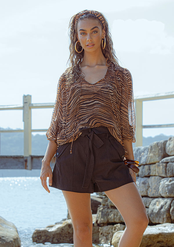 Tigress Smocked Blouse