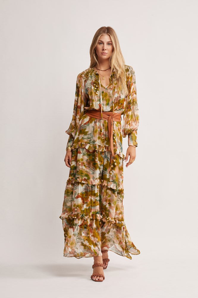 Abstract Botanica Midi Dress