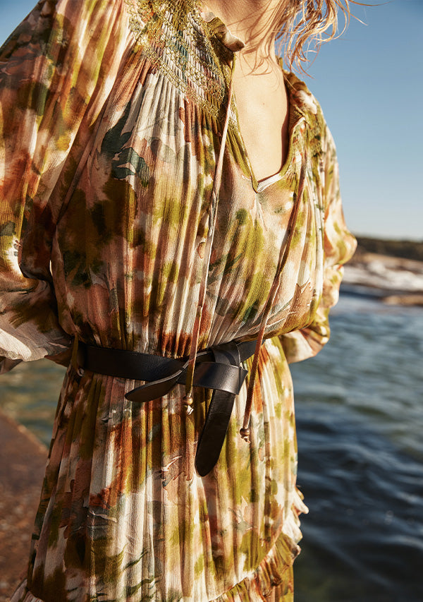 Abstract Botanica Midi Dress