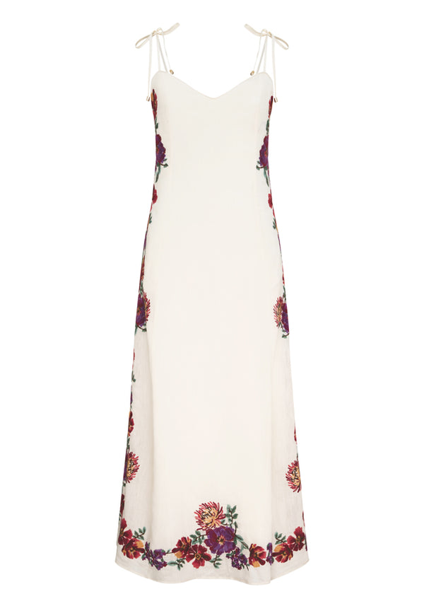 Frida Embroidery Maxi Dress