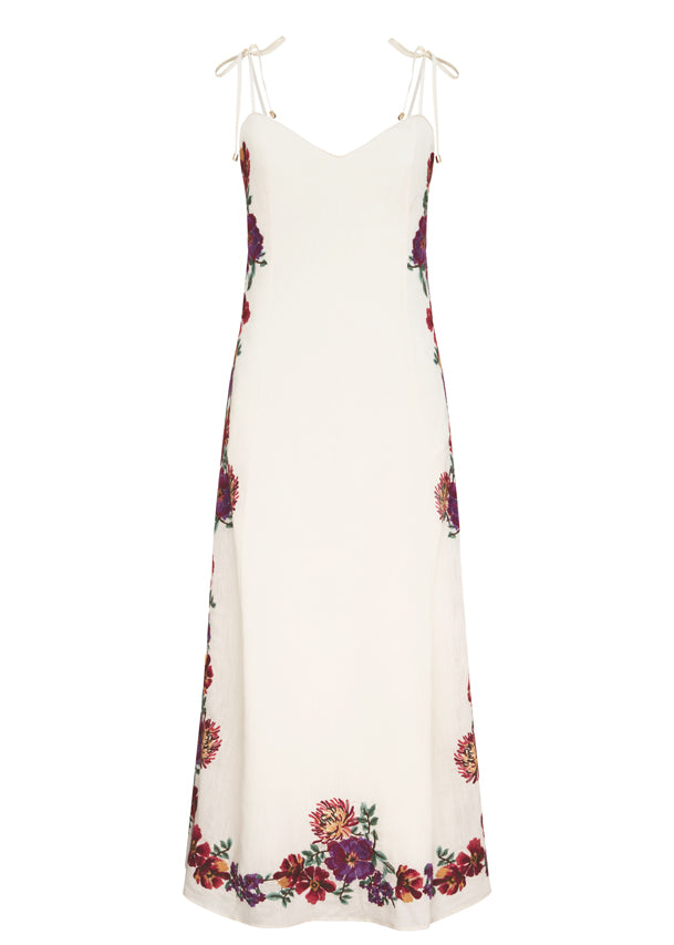 Frida Embroidery Maxi Dress