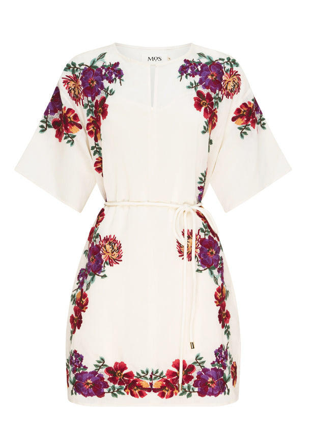 Frida Embroidery Mini Dress