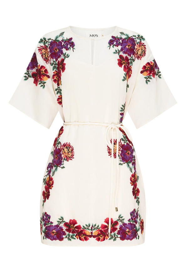 Frida Embroidery Mini Dress