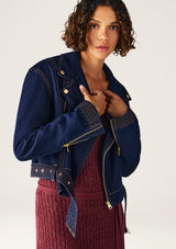 Sia Denim Biker Jacket - Pre Order