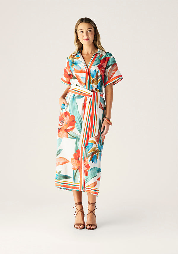Fiorina Print Shirt Dress