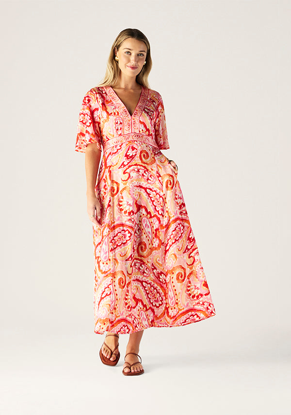 Serena Print Midi Dress