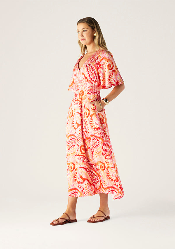 Serena Print Midi Dress