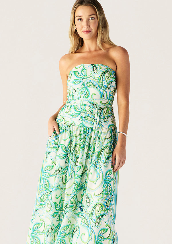 Tara Print Strapless Dress