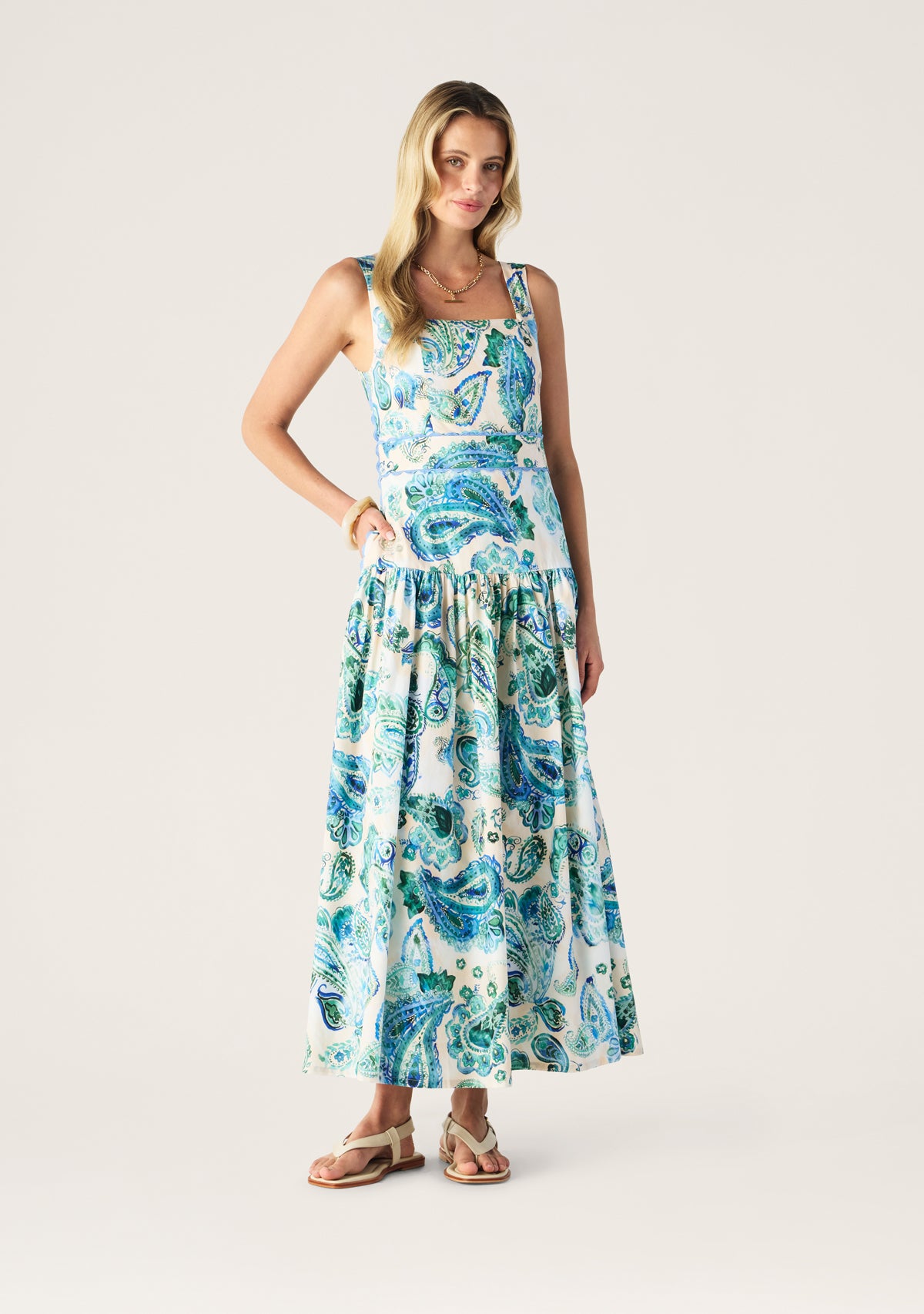 Opaline Print Maxi Dress