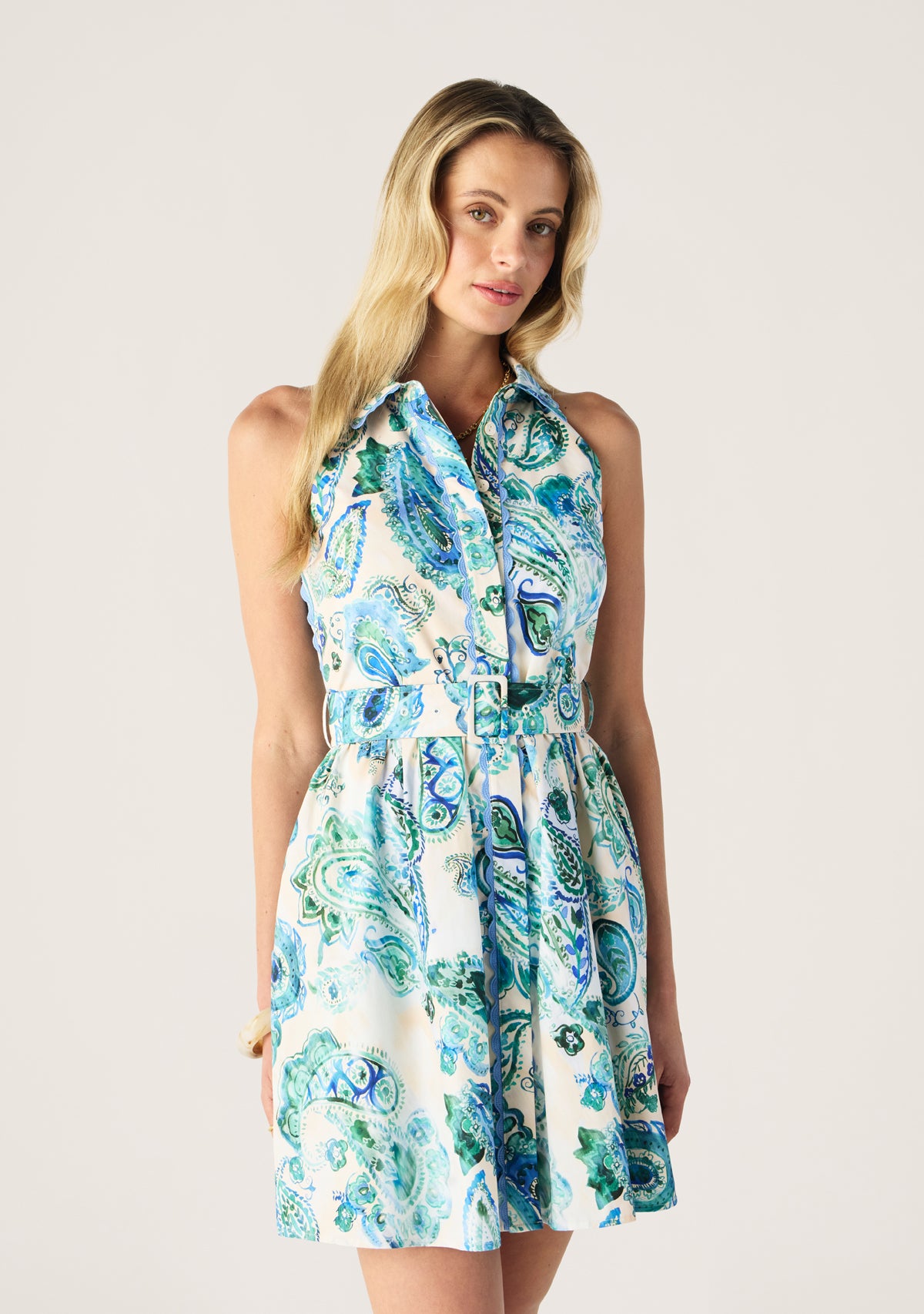 Opaline Print Mini Dress