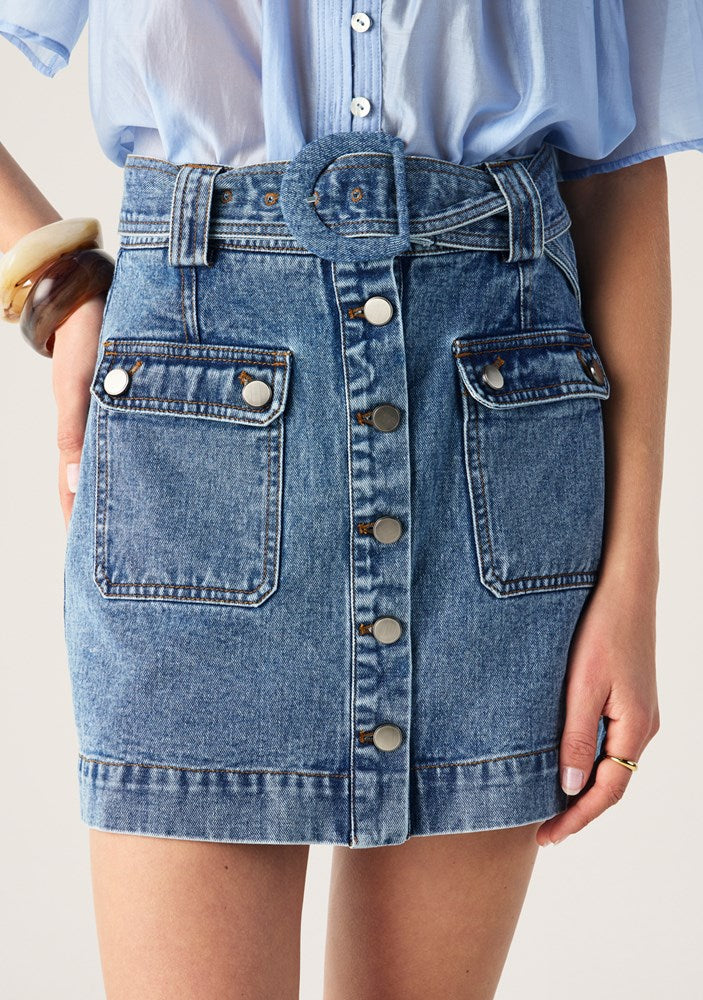 Aveline Denim Mini Skirt
