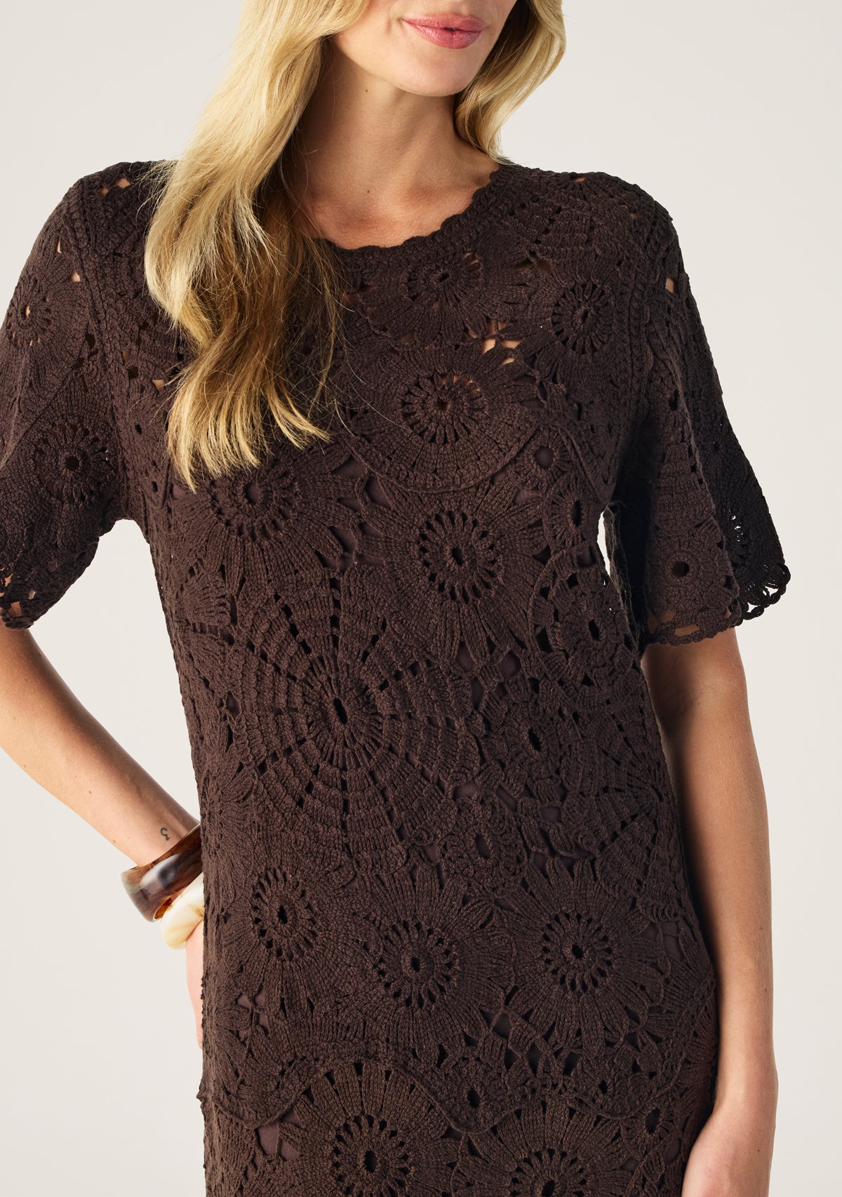 Anouk Crochet Midi Dress