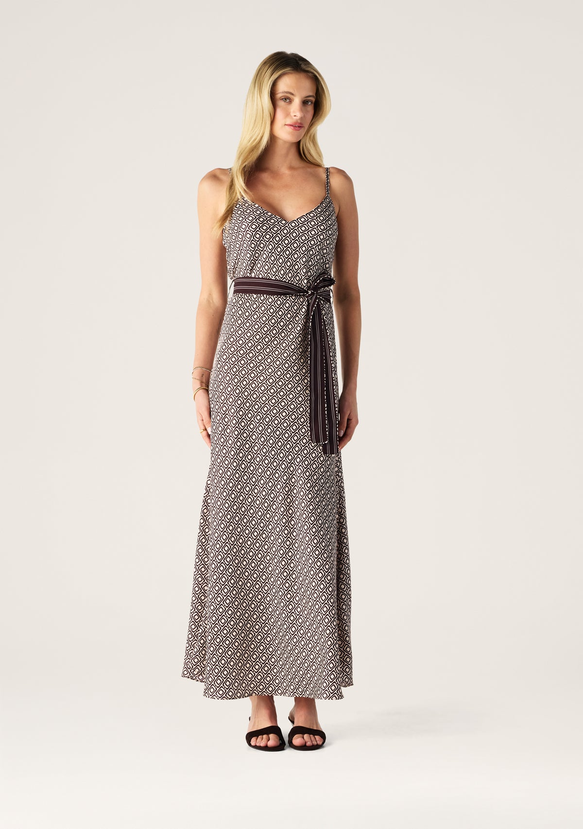 Prismic Print Strappy Dress