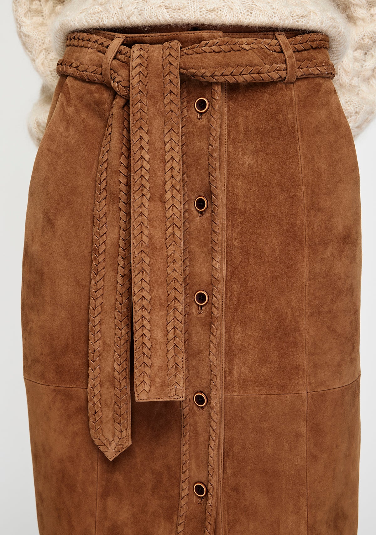 Nola Suede Midi Skirt