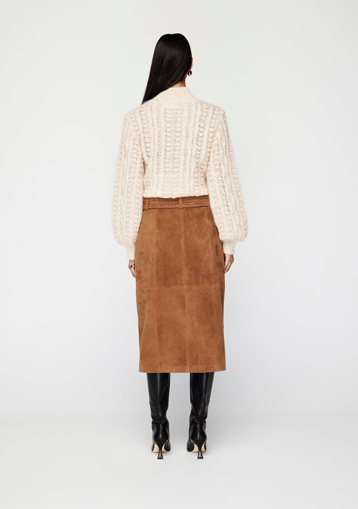 Nola Suede Midi Skirt