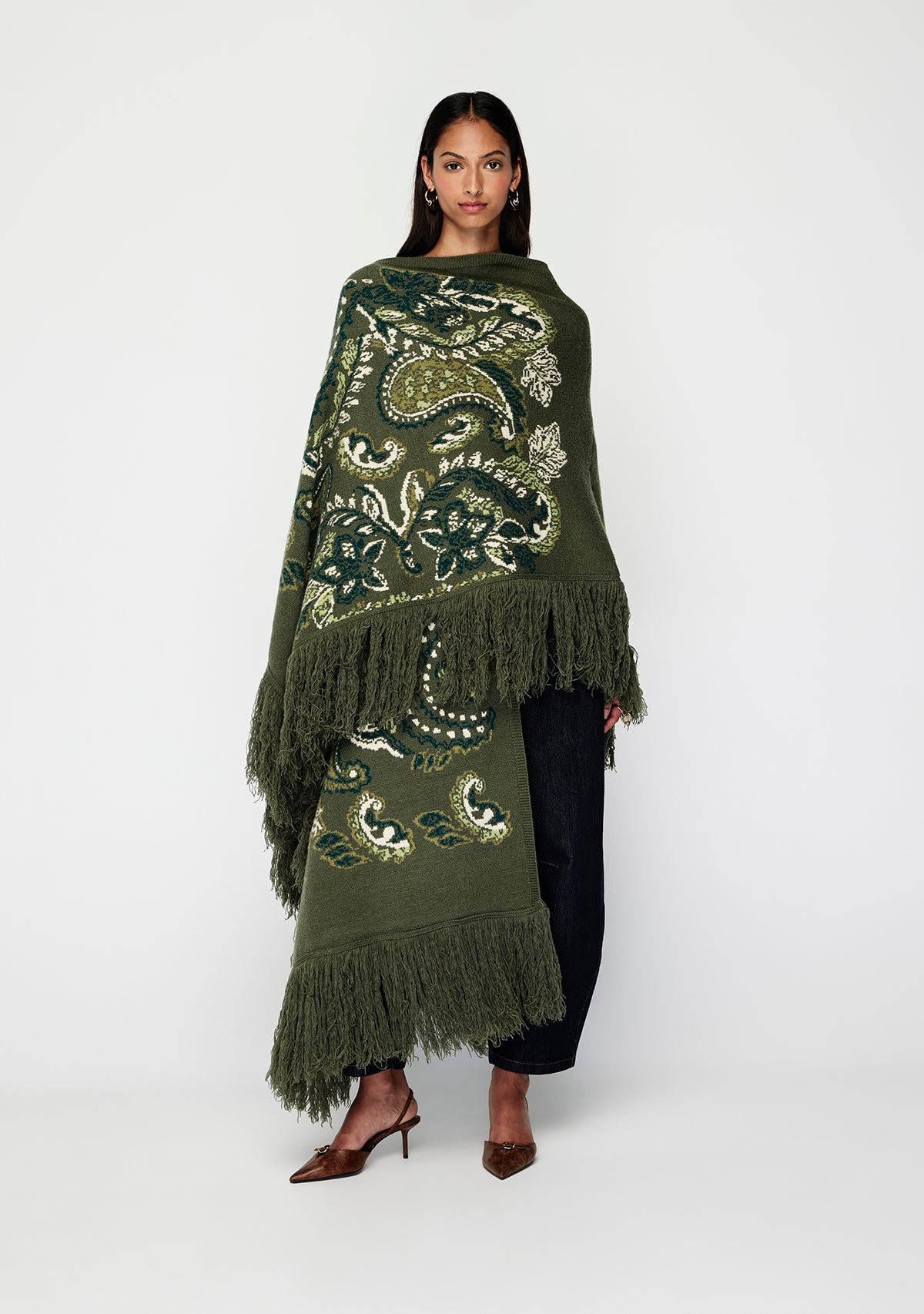 Sylva Jacquard Poncho